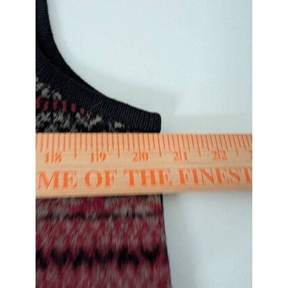 Herman Geist Fair Isle Vest Womens Size Large Black Red Wool Vintage Sleeveless - Picture 8 of 9